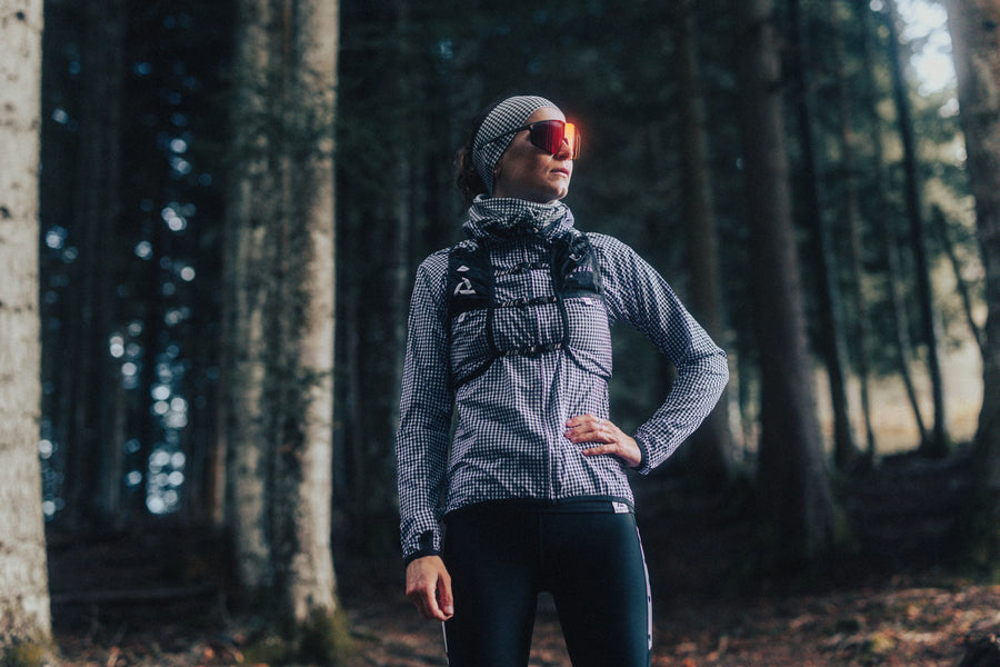 JACKET WOMEN SPEKTRAIL VICHY VELOURS BLACK - Vestes trail-running - 3 - kinetik-adrenalink