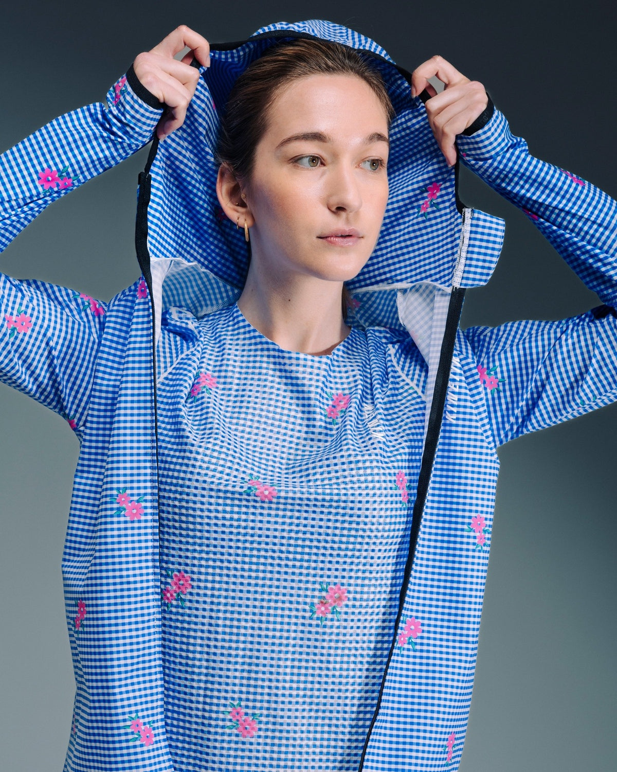 JACKET WOMEN SPEKTRAIL VICHY WILD - Vestes trail-running - 2 - kinetik-adrenalink