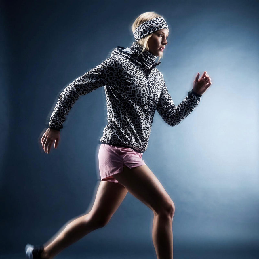 HEADBAND LEOPARD SNOW