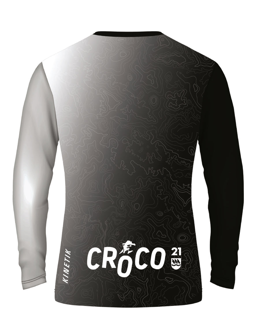 MAILLOT HOMME MANCHES LONGUES DENIVELE - CROCO - trail-running - 2 - kinetik-adrenalink