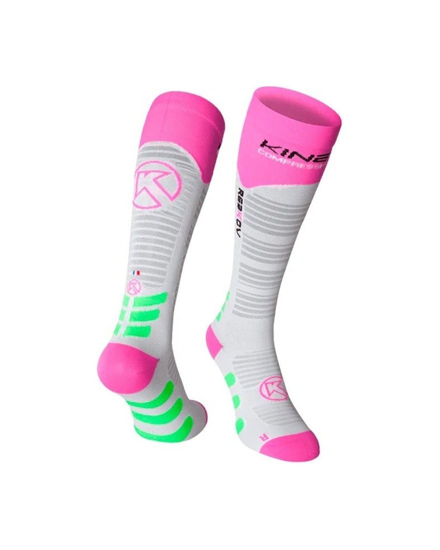 Recovery Compression Socks White/Pink
